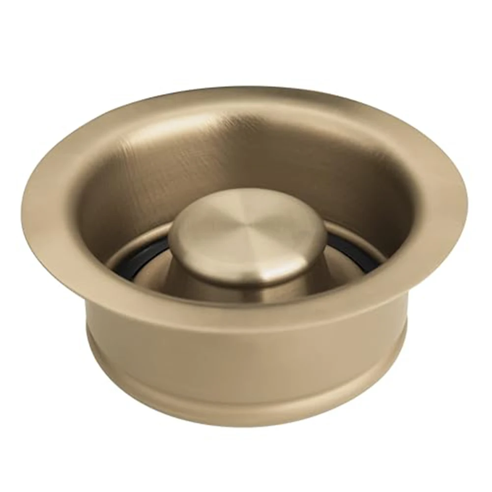 3.5 Inch Sink Flange Garbage Disposal Cover Home Improvement Easy Installation Food Waste Prevention Light Bronze Finish