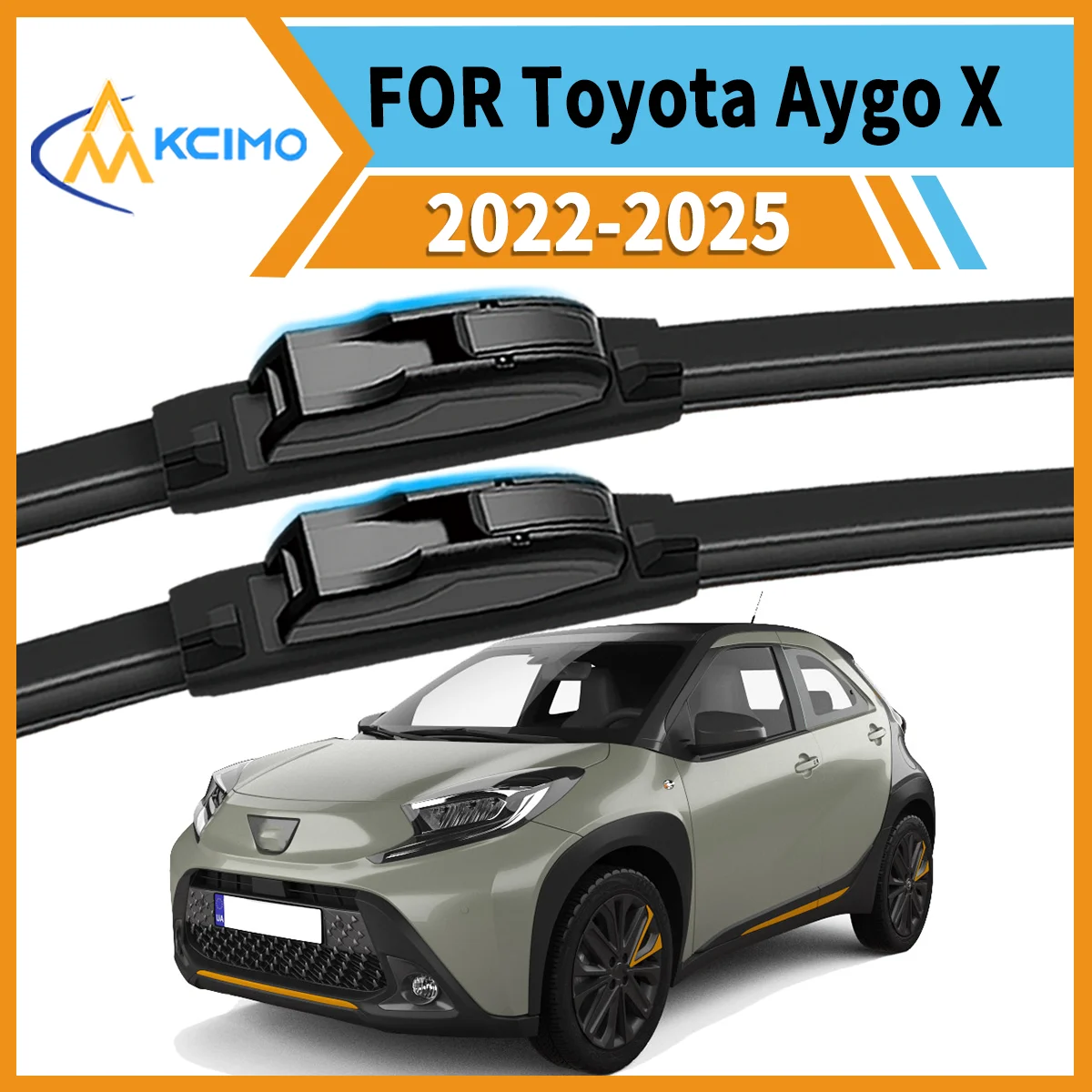 

Smooth & Silent Wiping 2PCS Wiper Blades for Toyota Aygo X AB70 2022-2025 All-Weather Performance Clear View Safe Driving