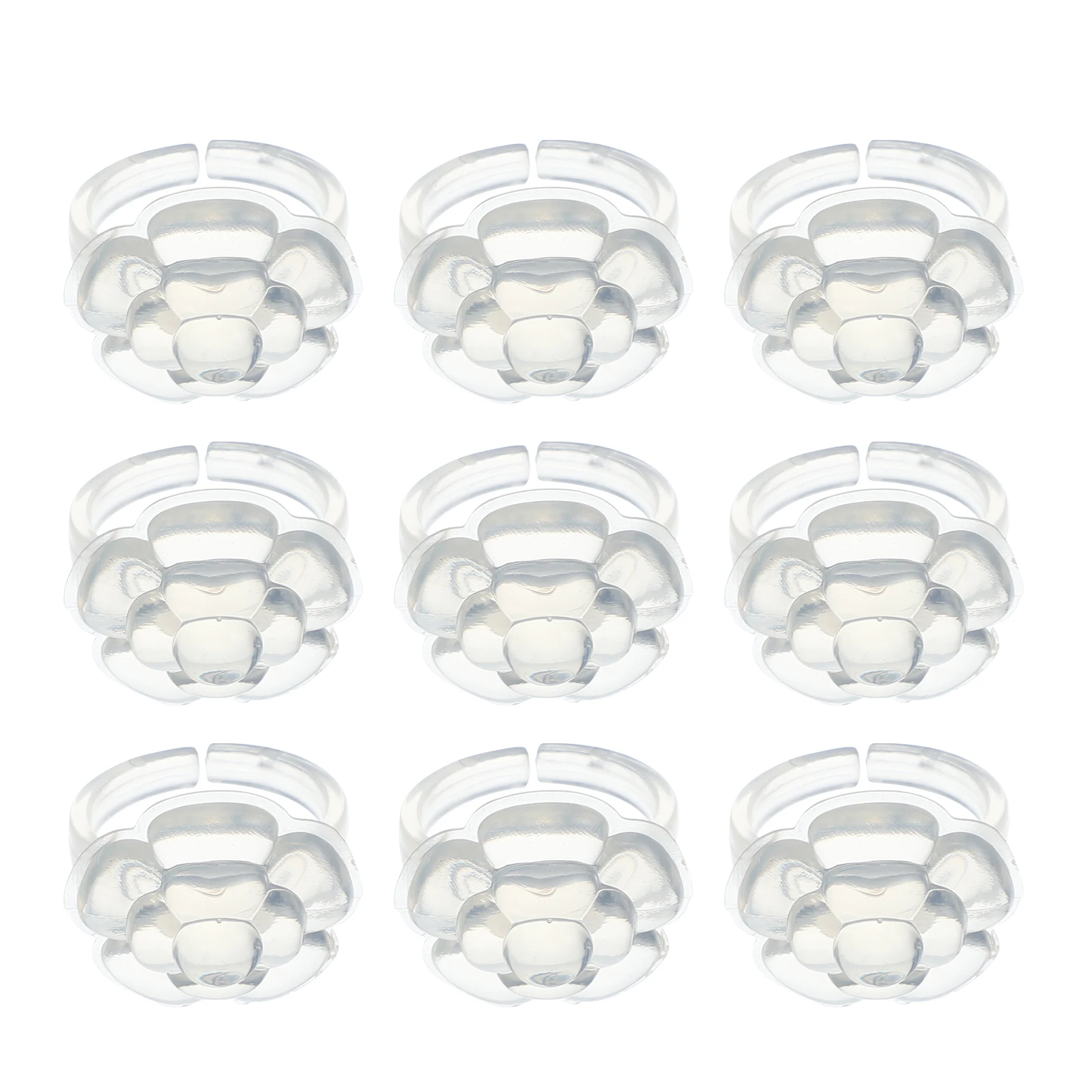 

100 Pcs Nail Polish Rings for Manicure Art DIY Tools Finger Paint Holder Mixing Pigments Display Props