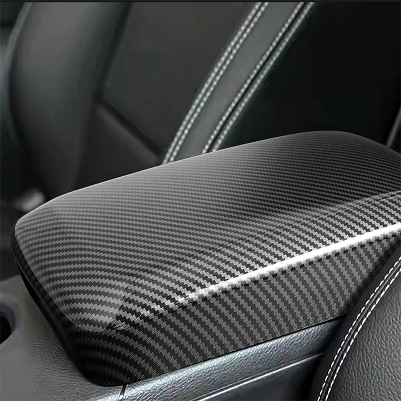 

Car Stowing Tidying Armrest Box Panel Carbon fiber Cover Interior Trim For Mercedes Benz A B GLA CLA Class W176 X156 C117 W246