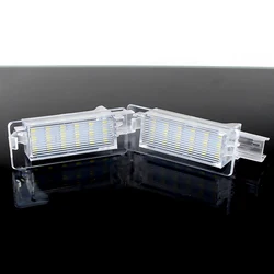 2pcs LED License Number Plate Light for Renault Scenic 2 3 Modus Laguna 2 3 Espace 4 Zoe Captur Fluence Dacia Duster Logan Lodgy