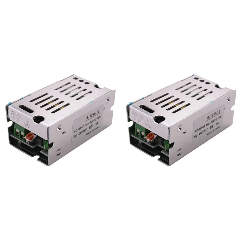 2X Switching Power Supply Converter AC 110-220V 12V 1A 12W For LED Strip Light-ABYA
