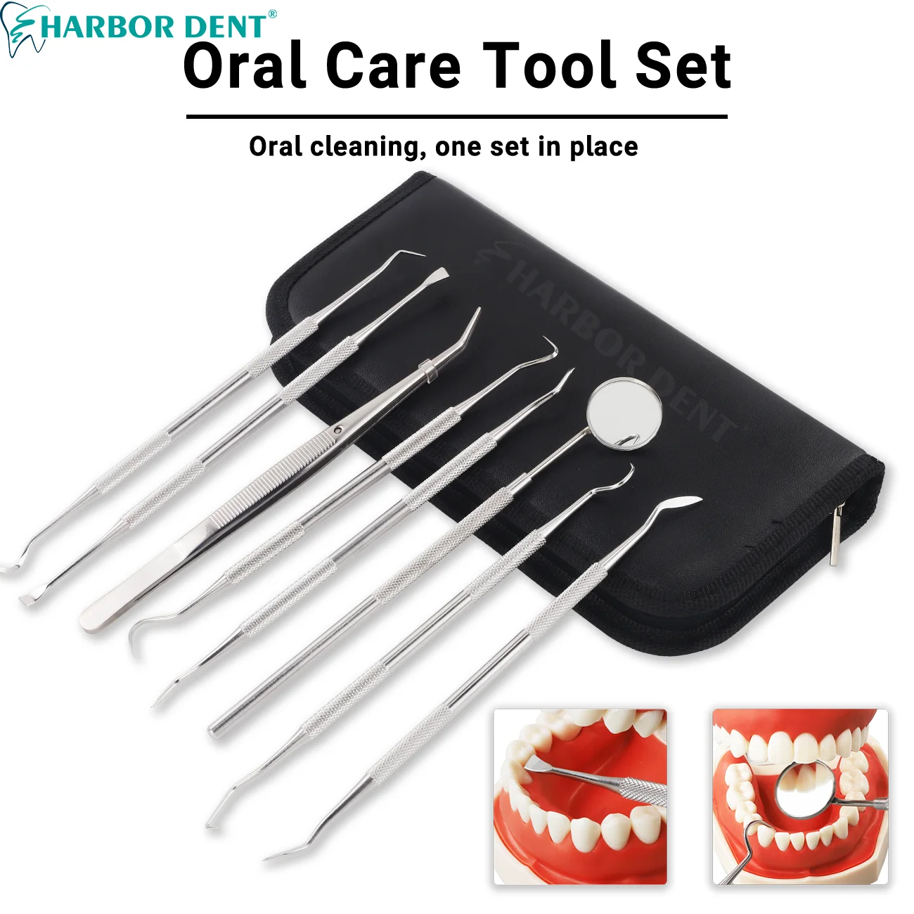 

HARBOR 8Pcs Dental Spatula Plaster Knife Stainless Steel Versatile Teeth Wax Carving Instrument Dentist Oral Care Tool Set