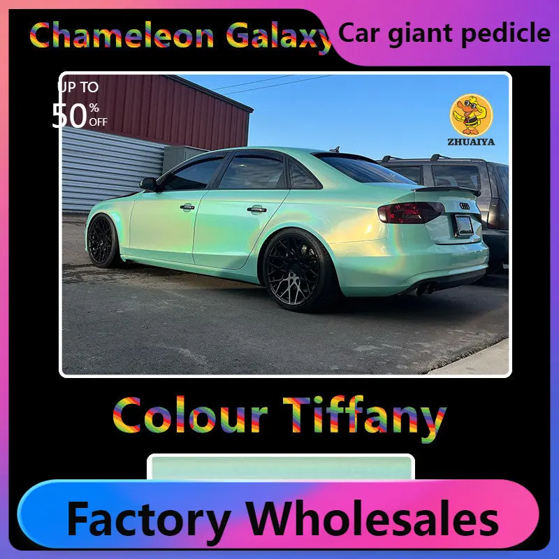 

Highest quality glossy Rainbow laser Tiffany rainbow vortex vinyl wrap car wrapping film for car Wrap quality Warranty 5/10m/18m