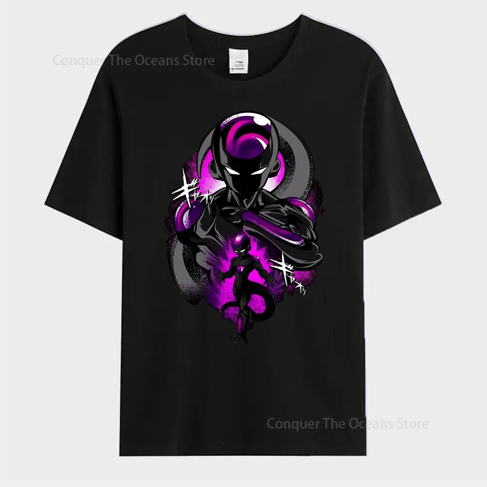 Maglietta da uomo stampata Anime Frieza giapponese Goku maniche corte CosplayT-Shirt estate Casual Tees Streetwear o-collo top da donna