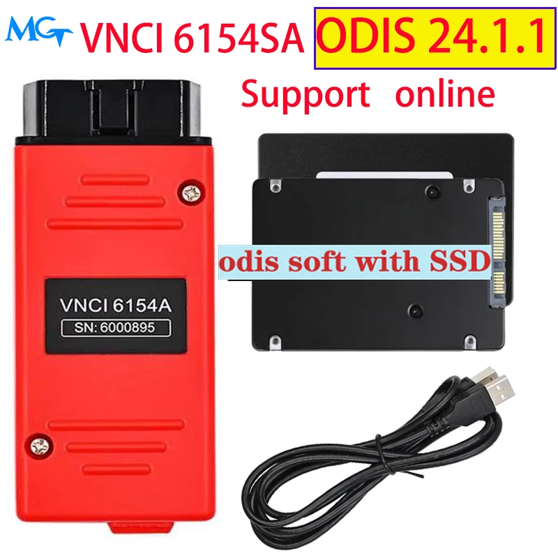 Newest VNCI 6154A  Support  CAN FD DoIP with odis24  Plug and play  no need driver Support  online