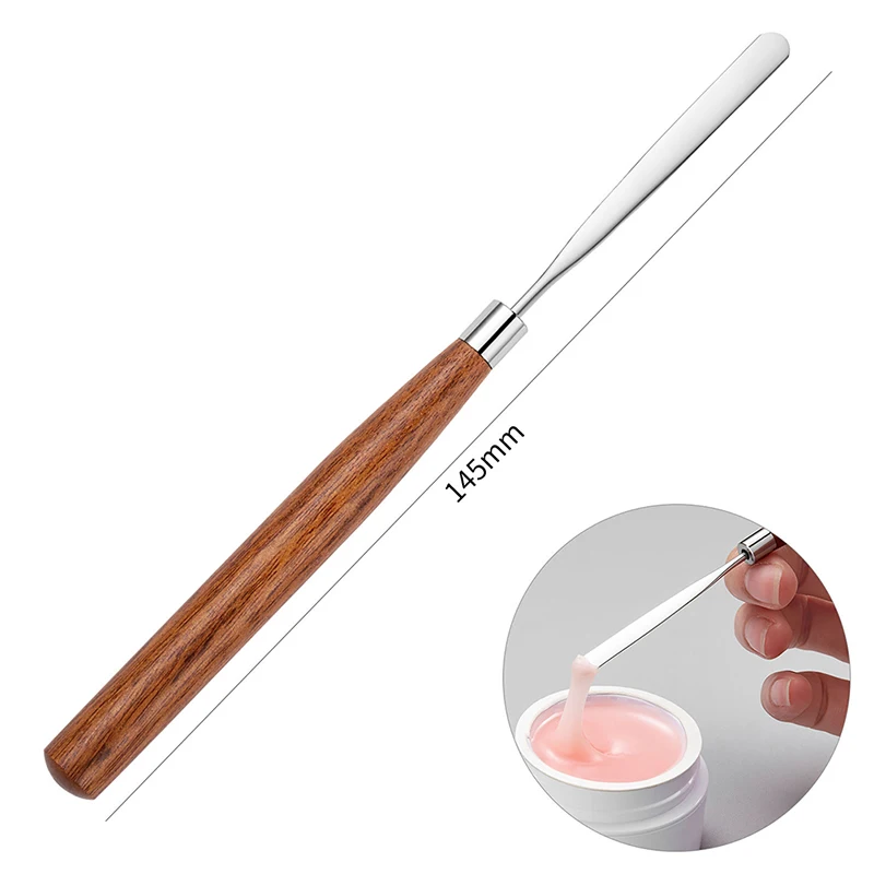 Aço inoxidável Agitando Rod para Nail Art, Pó Acrílico, Líquido, Gel UV, Agitando Ferramenta, Spatula Pin, Acessórios para unhas, Ferramentas, 1Pc