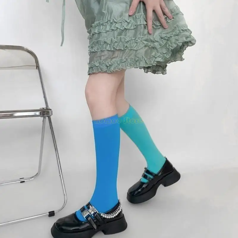 31BF ผู้หญิงเข่าถุงเท้าสูงถุงเท้าสีสันสดใสคอสเพลย์เข่าถุงน่องสูงของขวัญของขวัญ