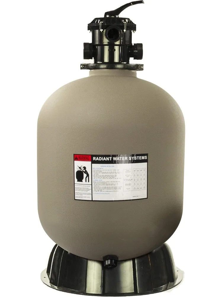 

4-дюймовая система песочного фильтра | для встраиваемых бассейнов до 33 000 галлонов | 6-ходовой фильтрующий клапан с верхним креплением