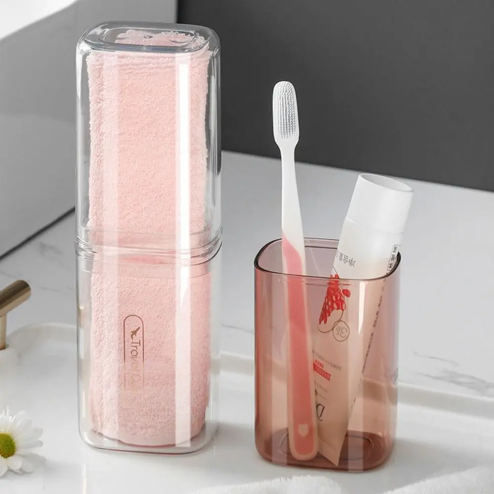 Travel Toothbrush Storage Box Portable Bathroom Storage Tooth Glass Cup Household Accessories Toothbrush Toothpaste Holder