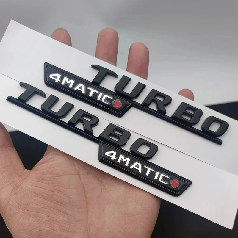 3D ABS Turbo 4matic Emblem Car Fender Badge A35 A45 CLA45 GLA45 Turbo 4 Matic Sticker Accessories