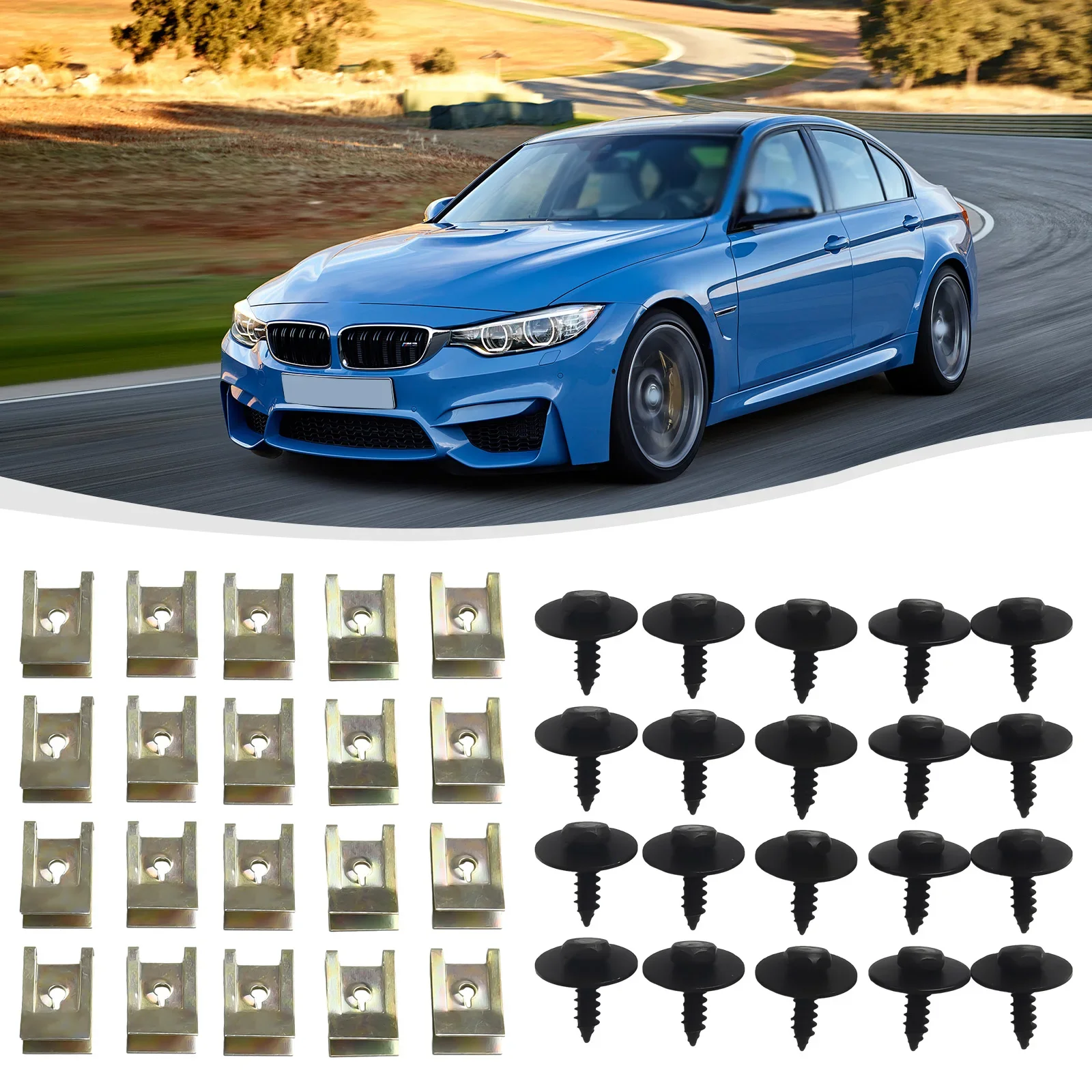 For BMW Screw Splash Guard Tapping Socket Undertray 40x Bolt Screw Clips For 5er E34 E39 E60 E61 For X3 E83 F25