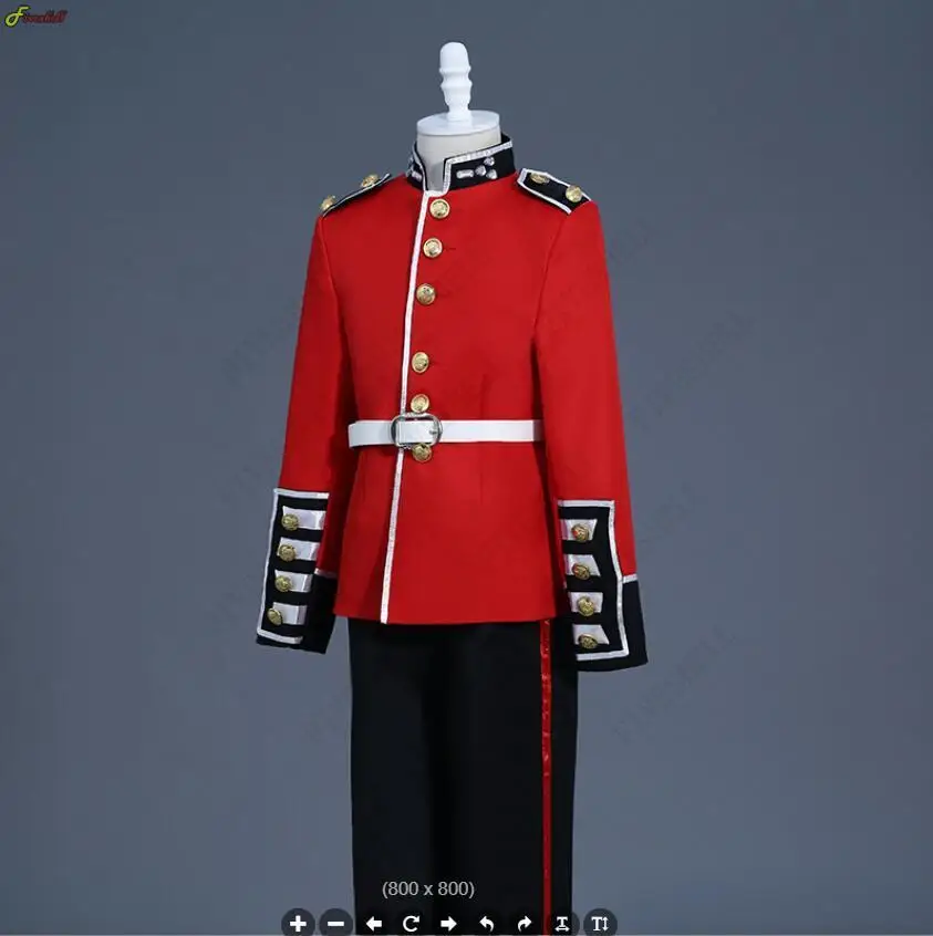 ผู้ใหญ่เด็กฮาโลวีนอังกฤษ Royal Guard ชุดคอสเพลย์ผู้หญิง Queen 'S Guard Dress Up William ทหาร Cosplay Uniform ชุดหมวก