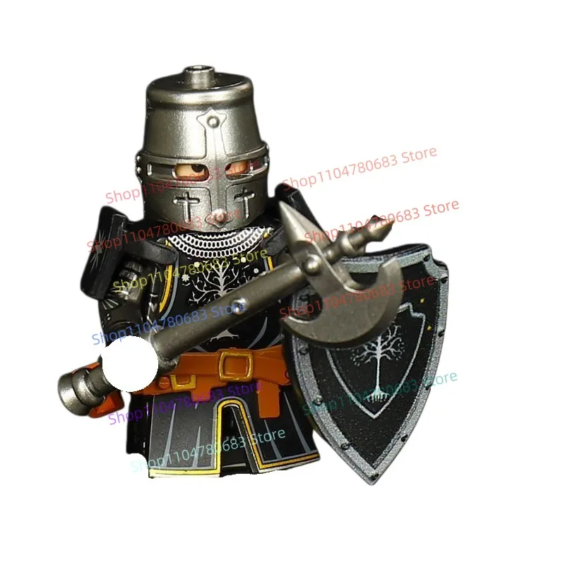 

Конструктор MOC: Мини-фигурка, новая сборная модель средневекового рыцаря, украшение, мультяшная игрушка, развивающий подарок и коллекционный предмет