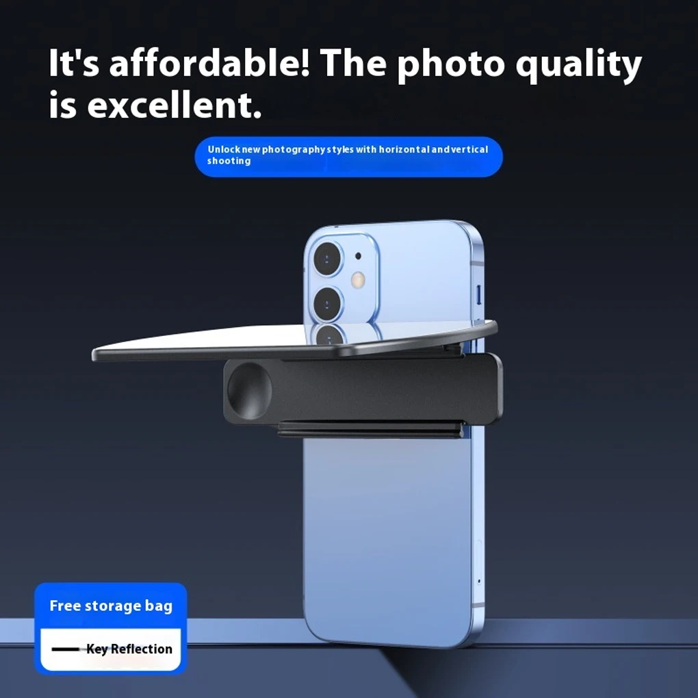 Smartphone Camera Mirror Reflection Clip Phone Selfie Reflector Tool Universal Adjustable Reflection Clip Kit for IPhone Android