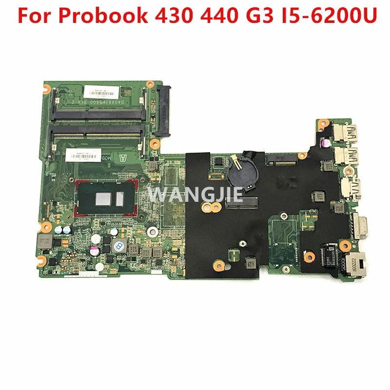 

Материнская плата для ноутбука HP Probook 430 440 G3 X61 DA0X61MB6G0 с SR2EY I5-6200U 830937-601, 100% полностью протестирована
