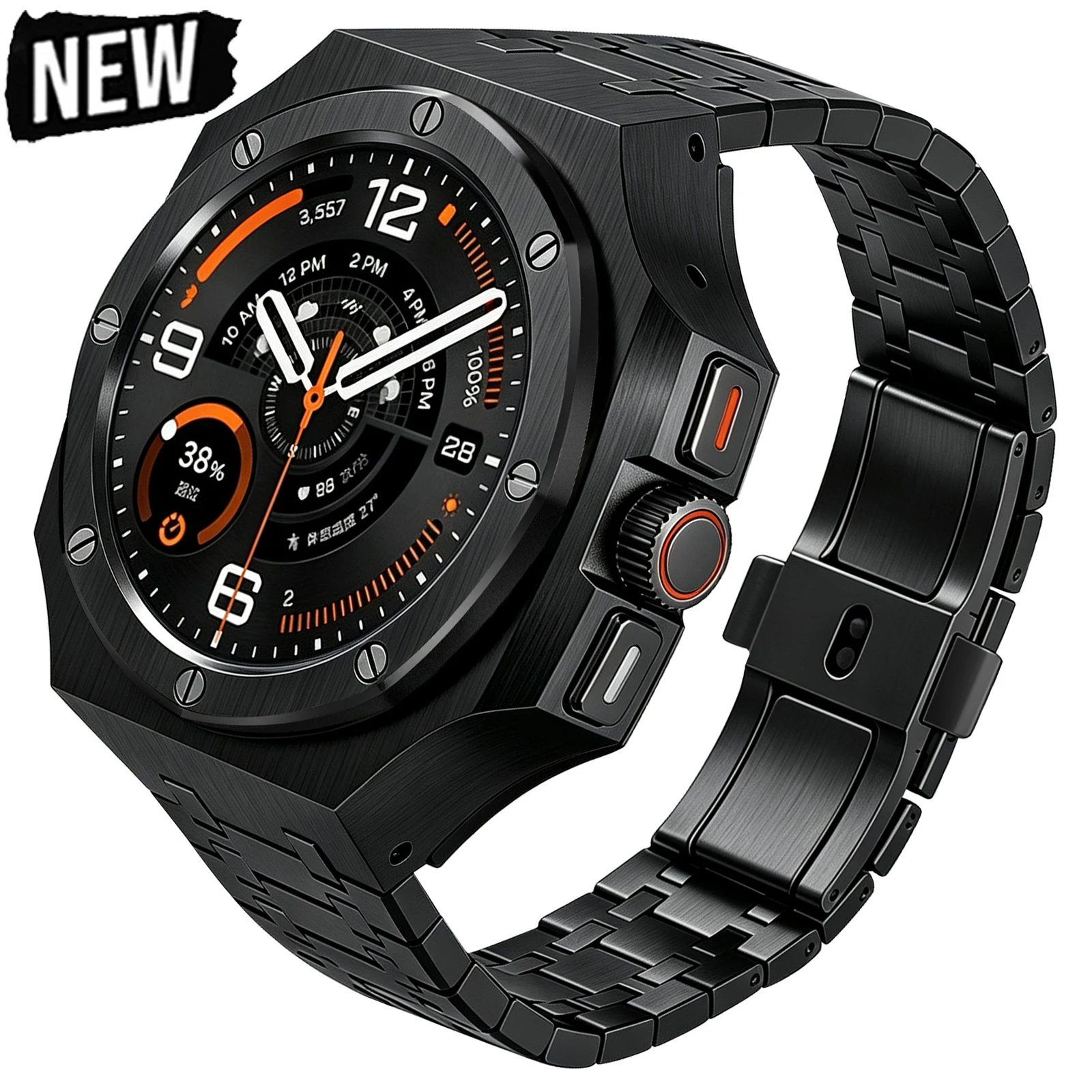 For Samsung Galaxy Watch Ultra 2/1 47mm 2026 Stainless Steel Band With Metal Protective Case GALAXY Ultra 2025 2024 Men Women