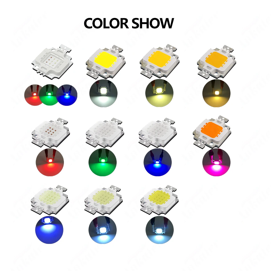 Multicolor LED COB Chip 10W High Power Ceiling Flood Light Accessories DC9-12V Red Green Blue Cold Warm White Full Spectrum Lamp