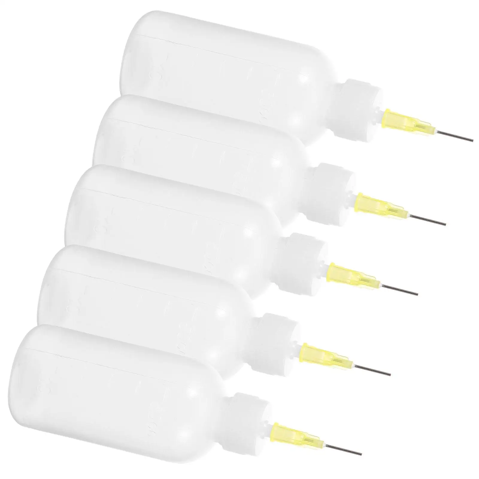 

5 Pcs Mud Painting Bottle Squeeze with Precision Tip Needle Bottles for Pottery Glaze Small Tips Craft Fine White