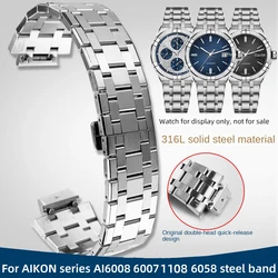 For Maurice Lacroix metal strap AIKON Men strap AI6008 AI1108 AI6007 AI6058 Watch Chain Stainless steel strap bracelet watchband