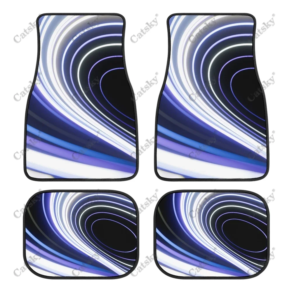 

Abstract Minimalistic 3D Car Auto Floor Mats Carpet, 4PCS Customized Cars Mat All Weather Automotive Vehicle Pad Stylish