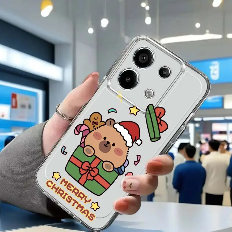 

Capibala Art Anime Phone Case For Xiaomi Redmi Note 15 14 13 12 11E 9 9T 8 8T Pro Plus Turbo 5G Fashion TPU Transparent