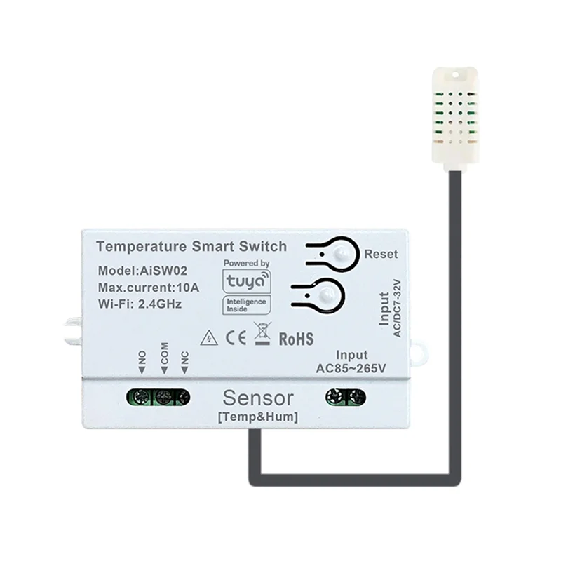 Tuya Wifi Temperature Humidity Sensor With Probe For Precise Environmental Adjustments-Y41A