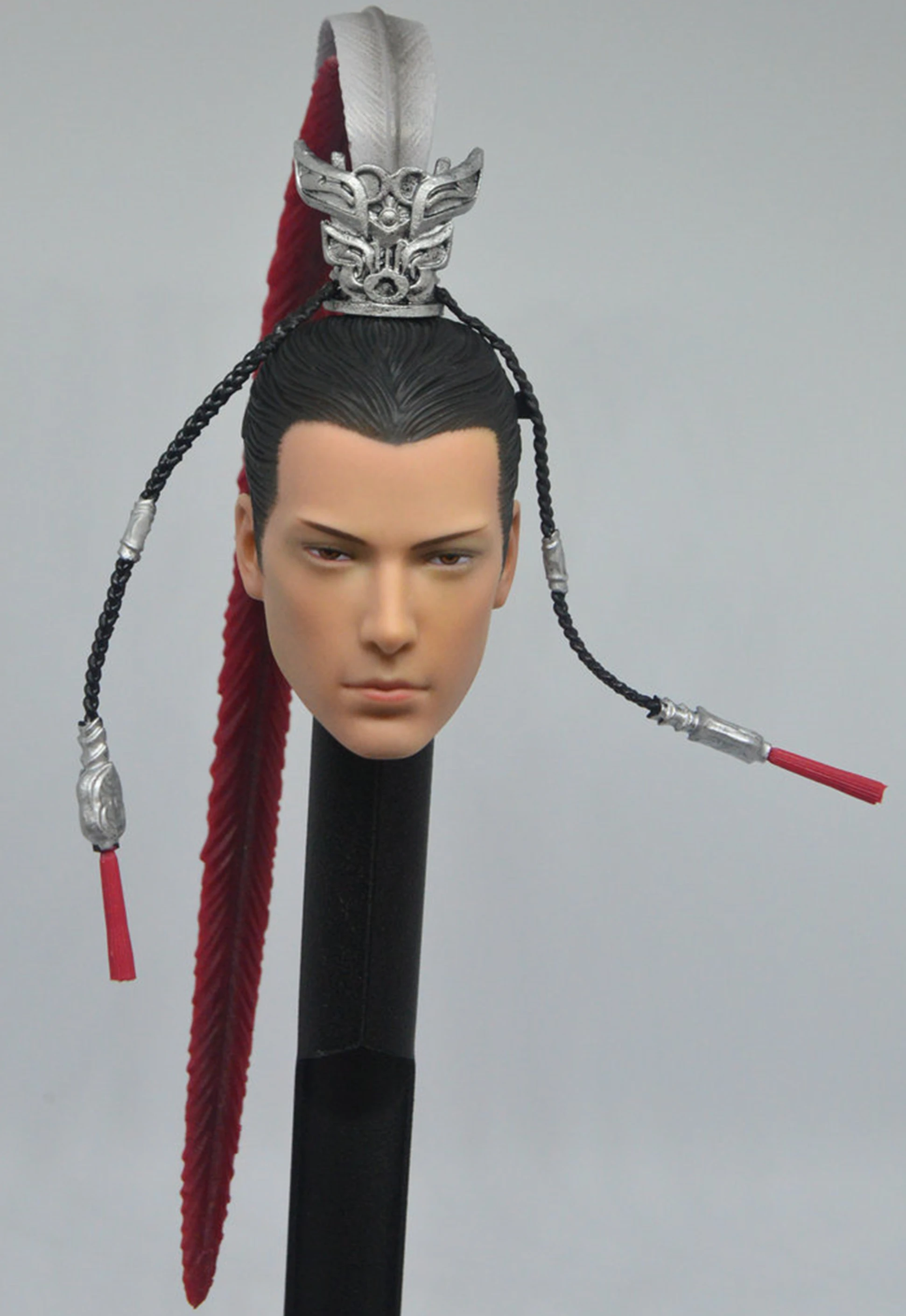 1/6 Scale Tian Ce Traditional Man Head Sculpt Chinese Ancient Male Head Model Fit for 12\'\' Worldbox COOMODELAction Figure Body