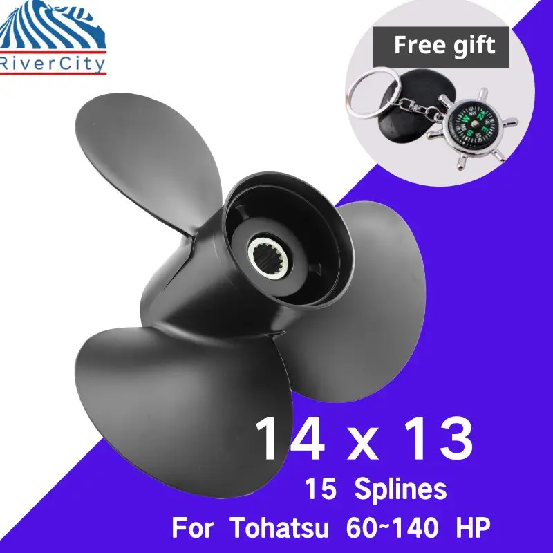 Boat Propeller 14X13 For Tohatsu Nissan 70hp 75hp 90hp 115HP Outboard Screw Boat Motor Aluminum Alloy Propeller 3 Blad 15 Spline