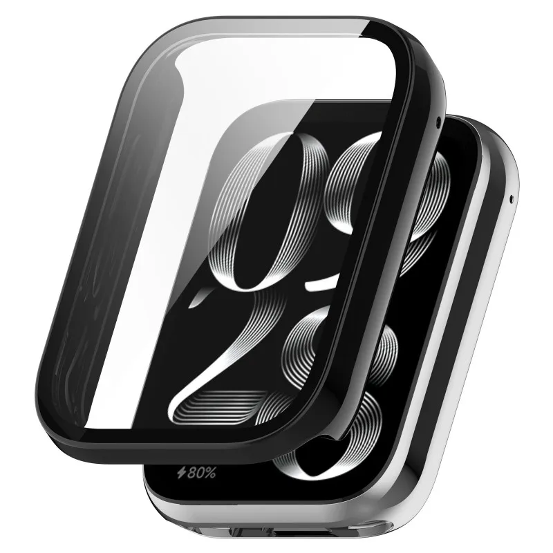 TINGYR Hoesje Voor Xiaomi Smart Band 10 – Transparant, Met Gehard Glas, PC-materiaal, Valbestendig En Krasbestendig