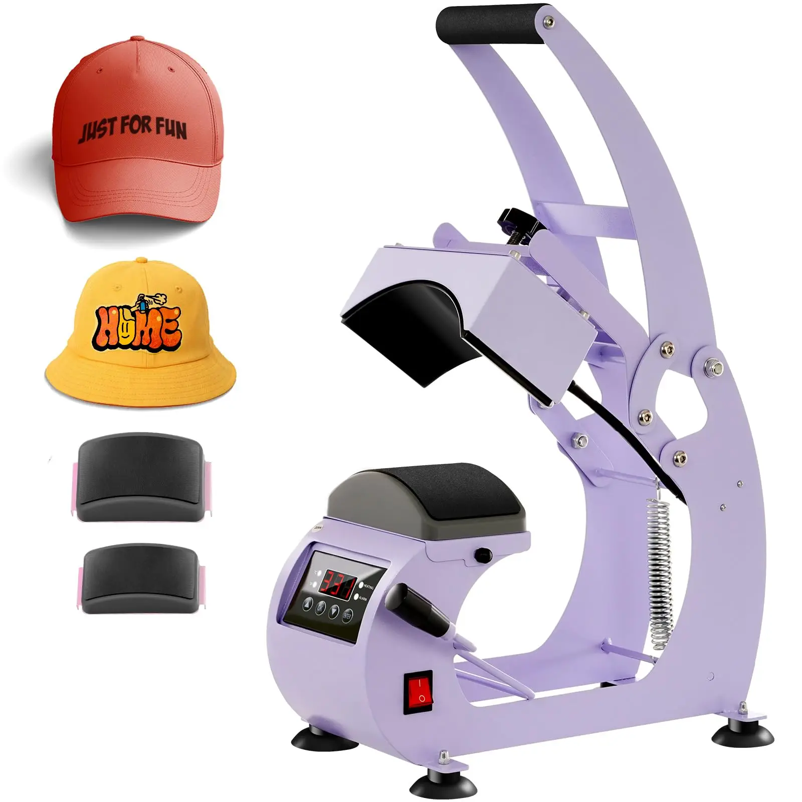 Hat Press Heat Machine for Caps with LCD Control Hat Heat Press with Platens Caps Stretcher for Vinyl Sublimation Heat Transfer