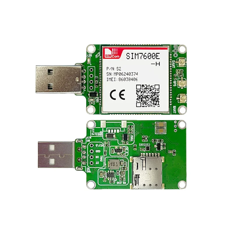 Original SIM7600E-H USB Dongle Modem with Antenna SIMCOM 4G LTE Cat4 Module Supports GNSS Modem for Europe/Middle East/Africa