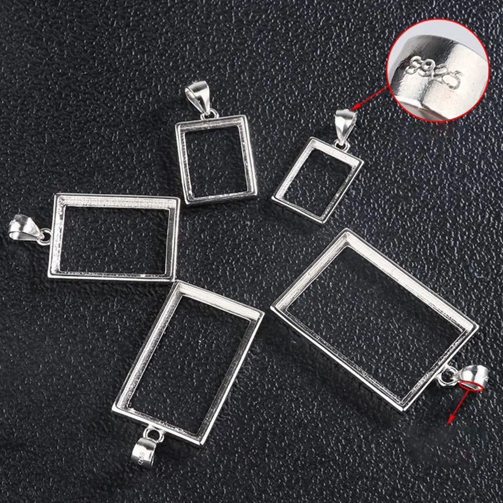 

Hollow Frame Pendants Silver Bezel for Birthday Gifts Beautiful Designs Resin Jewelry Craft Supplies