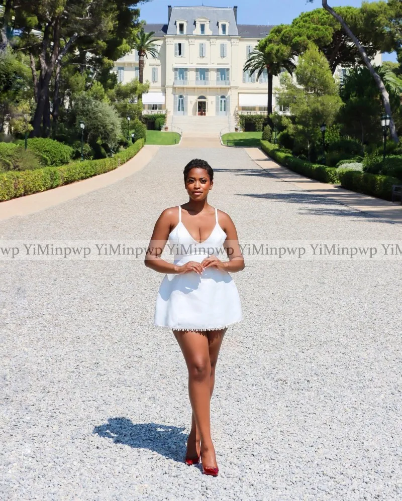 Vestidos cortos de graduación para niñas negras, Mini vestido de espagueti para mujeres africanas, vestidos de fiesta de cumpleaños de cóctel, vestido de regreso a casa personalizado, nuevo