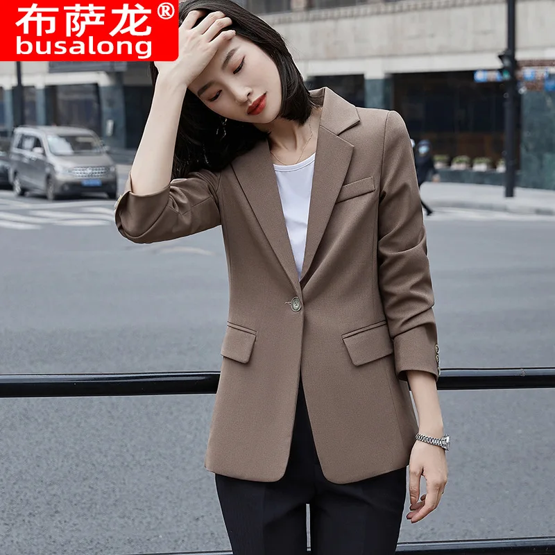 

2025New Stylish Fashion Suit Casual Women's Long Sleeve Professional Blazer Formal Jacket Workwear6003