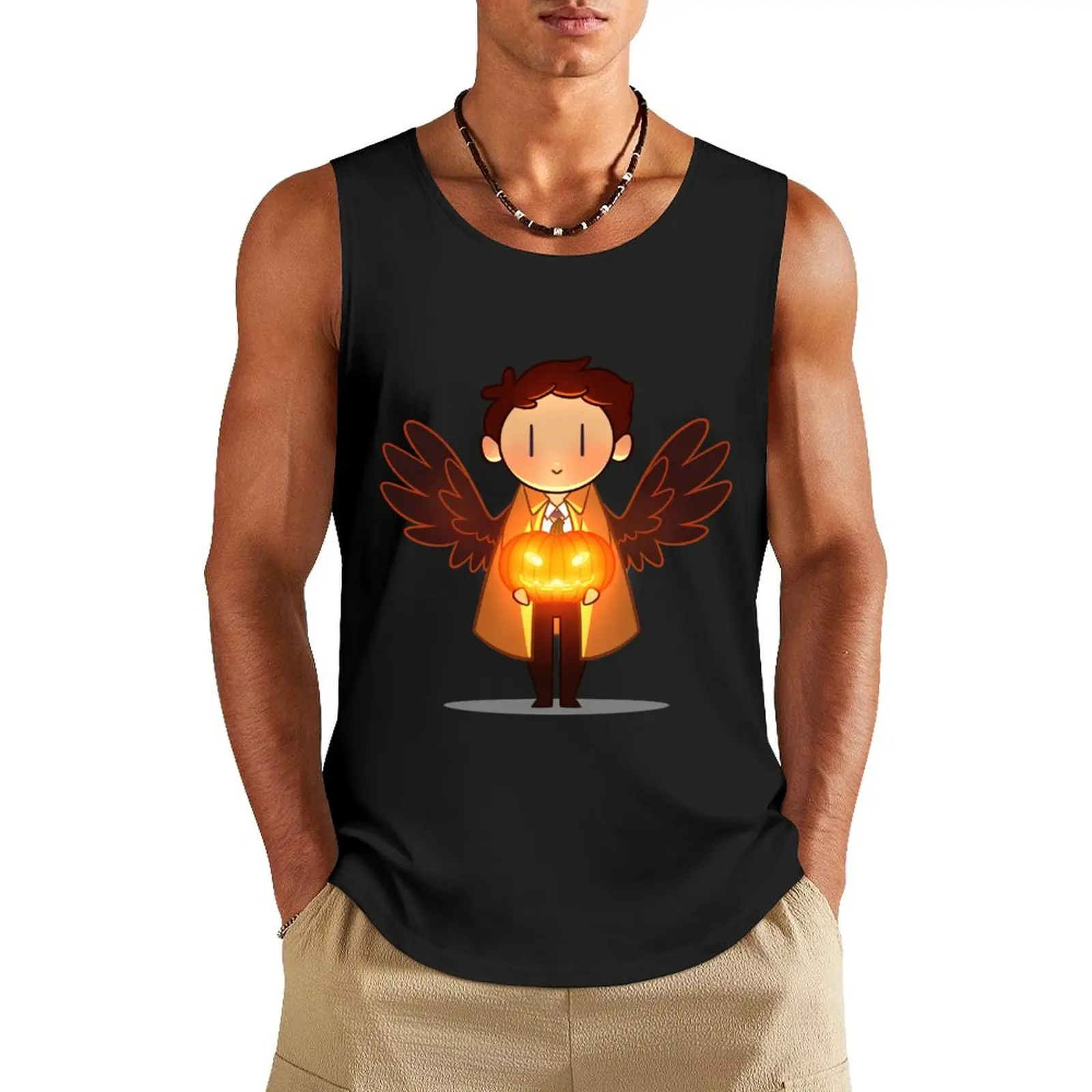 Halloween Castiel Tank Top summer summer 2024 Top