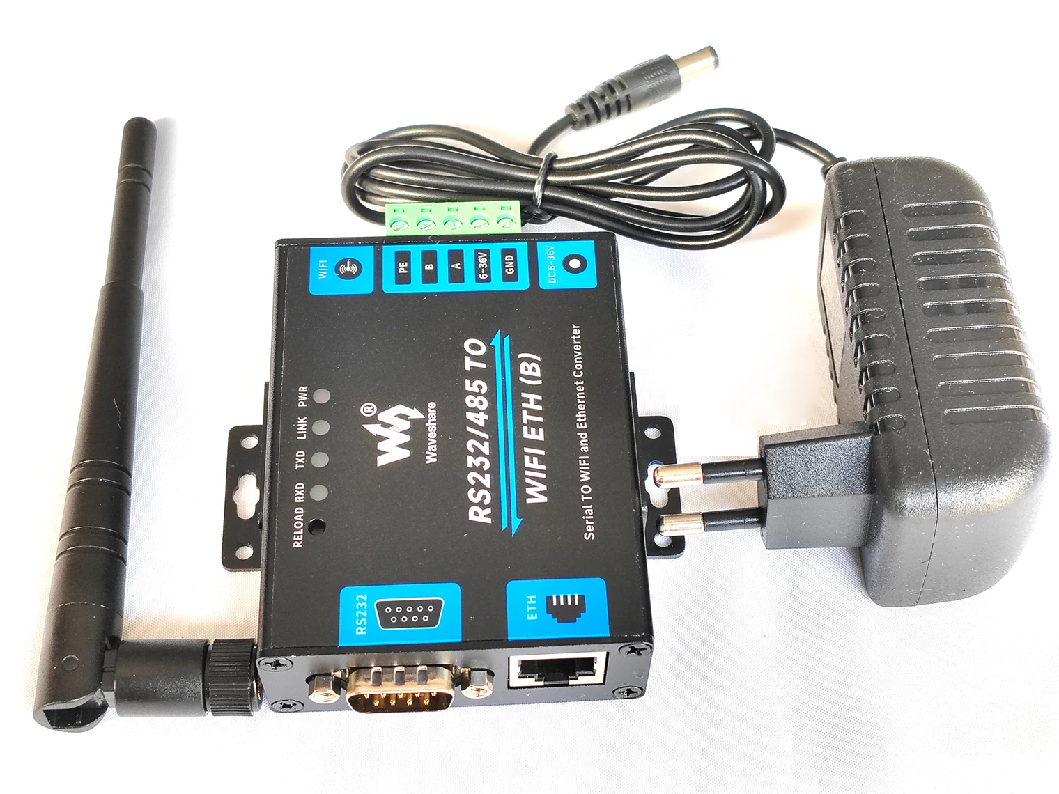 

Industrial Grade PoE optional Serial Server RS232 RS485 To WiFi Ethernet Modbus Gateway MQTT Gateway Metal Case