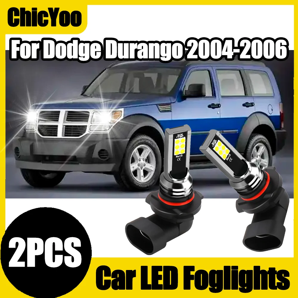 

2 шт. 60 Вт противотуманные фары светодиодные противотуманные фары 9006 20000LM высокой мощности Canbus 6000K супер белый 12 В Plug and Play для Dodge Durango 2004-2006