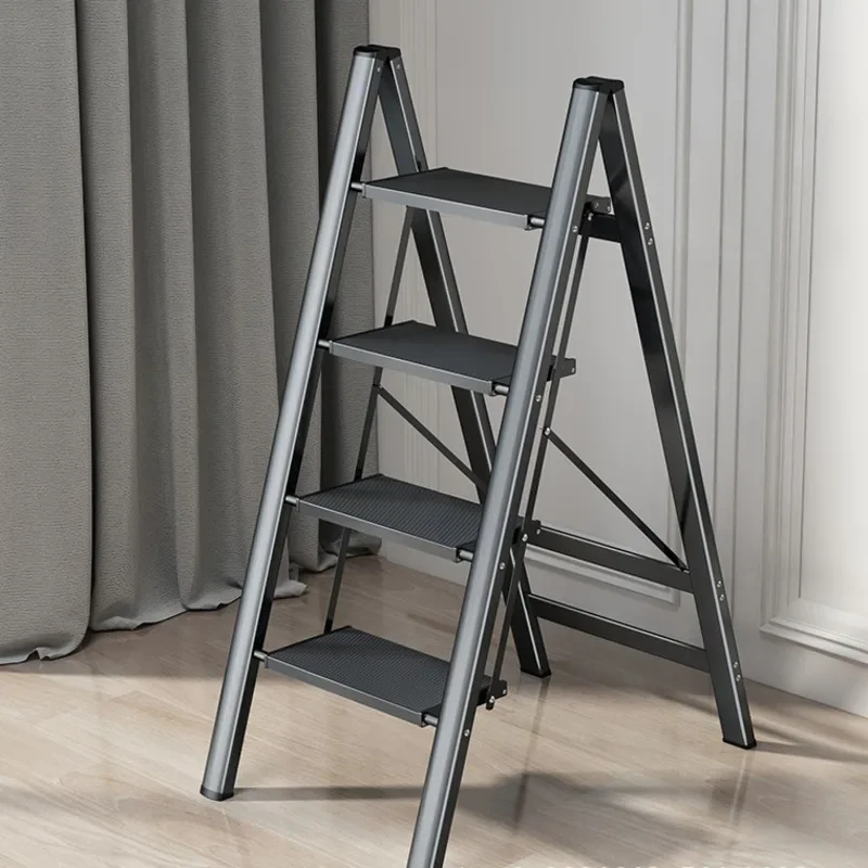 Multifunctional High Stools Kitchen Thickened Telescopic Ladder Stable Structure Step Stool Non-slip Foot Pad Ladder Stool