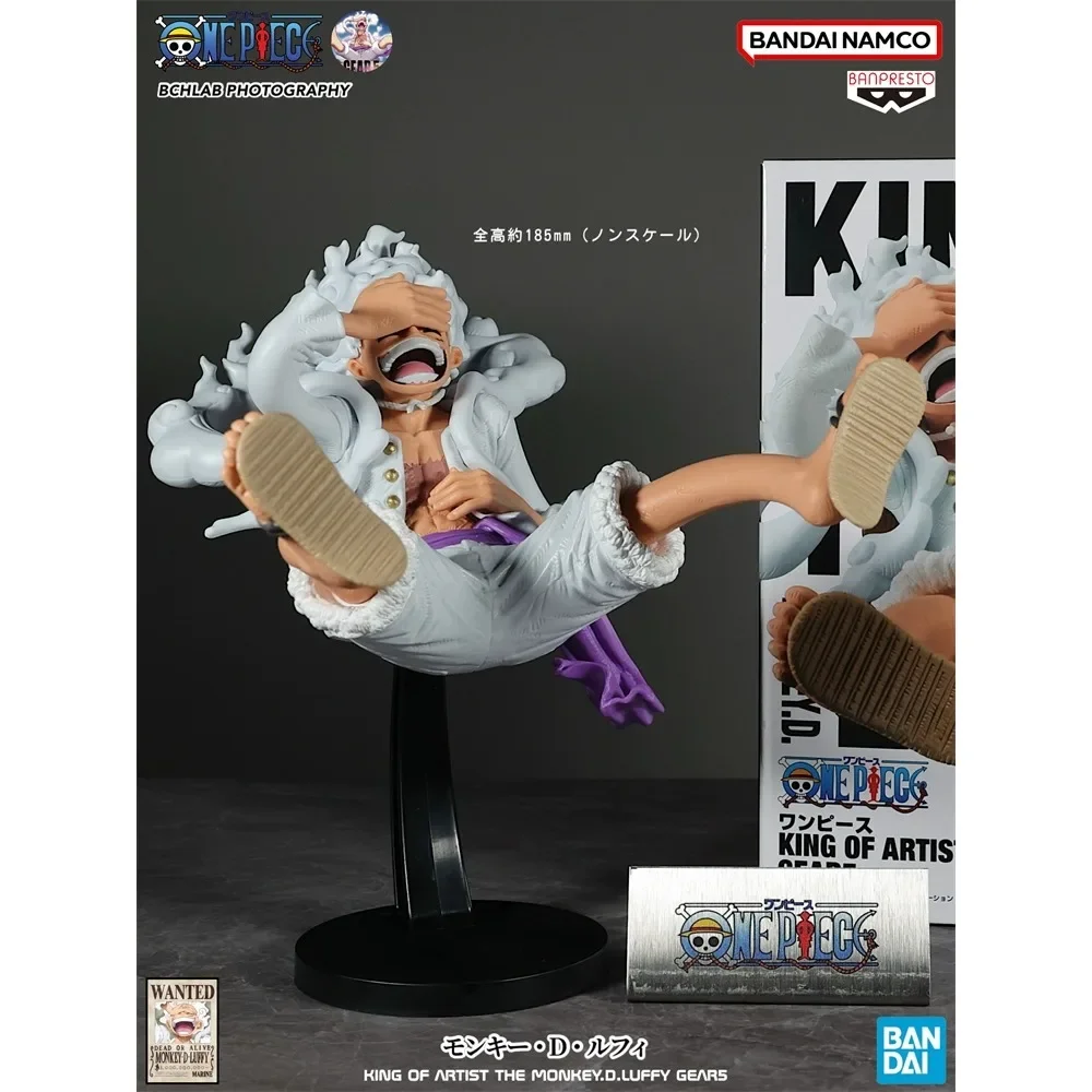 Bandai gafas de fábrica de una pieza, Nika KOA, figura de PVC Luffy de cinco velocidades, modelo de adorno, regalo para novio, figuras de acción, juguetes de Anime