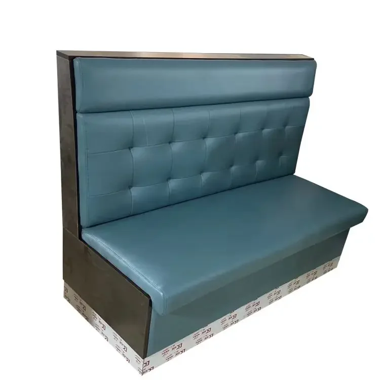 Factory Sale Industrial Style Seating For Hotel Coffee House Restaurant Booths Leather Sectional Sofa