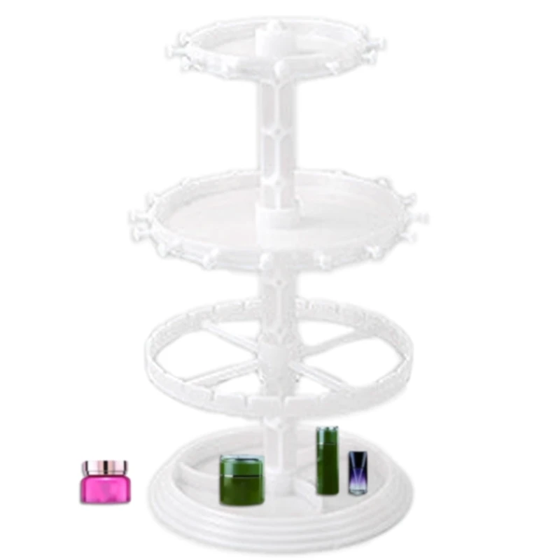 Three Layer Jewelry Stand Rotating Storage Rack Necklace Bracelet Display Shelf