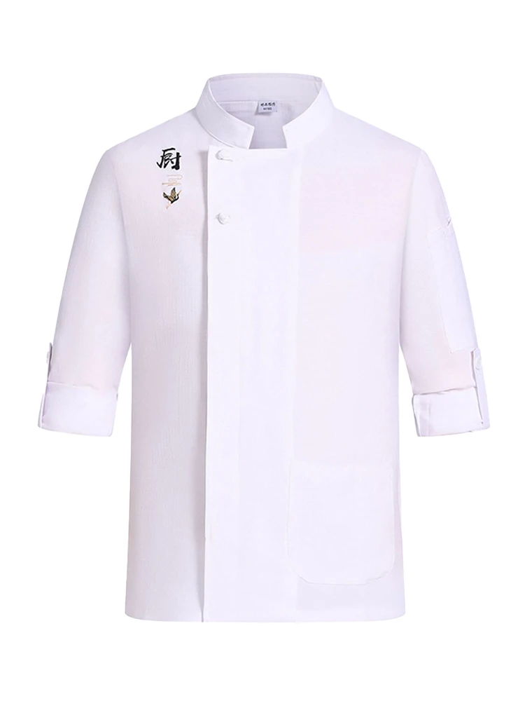 

Hotel Long Sleeve Workwear Autumn Professional Chef Breathable Blouse Work clothes Kitchen T-shirt Uniform Cooking Jackets