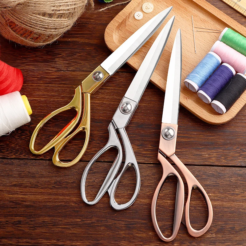 Profesyonel terzi makas Vintage dikiş makas kumaş elbise için paslanmaz çelik terzi makası İğne kesici DIY aracı