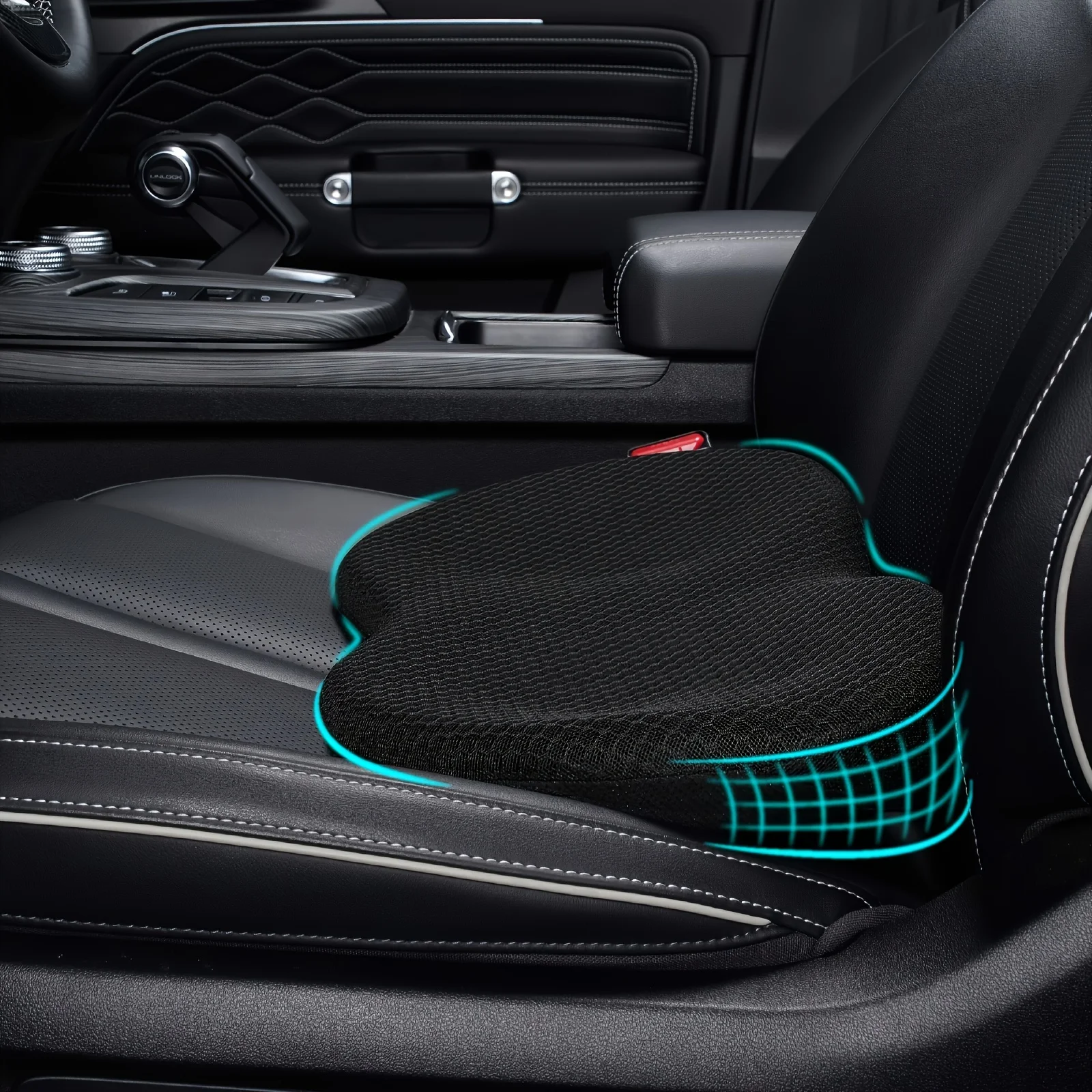 1PC Car Seat Cushion, Multi-Use Memory Foam Car Lower Back Support Pad for Driver Lumbar Support Pillow for Car Back Pain Relief