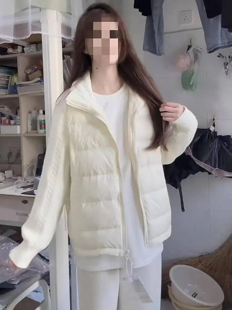 

Корейская студенческая куртка-жакет из хлопка с витым узором и вставками, универсальная, для повседневной носки, женская, зимняя