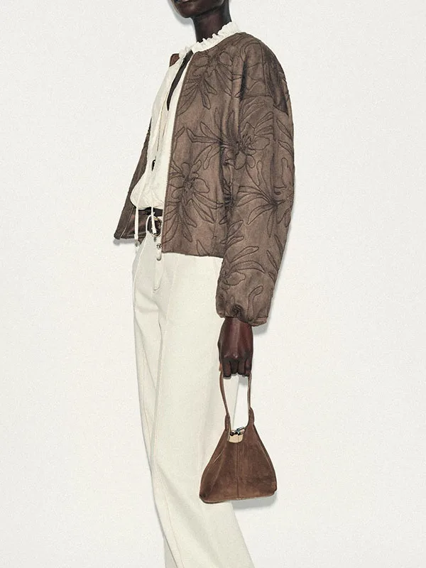 Ele brodé Fce Pilot Jaet vêtements d'extérieur pour femmes 2025 automne Collection qualité tissu Sli Fem manteau