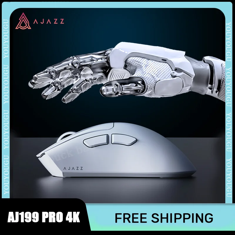 ajazz mouse bluetooth leve sem fio receptor 4k interruptor silencioso de modos 26000dpi escritorio e jogos presente ajazz 199 01