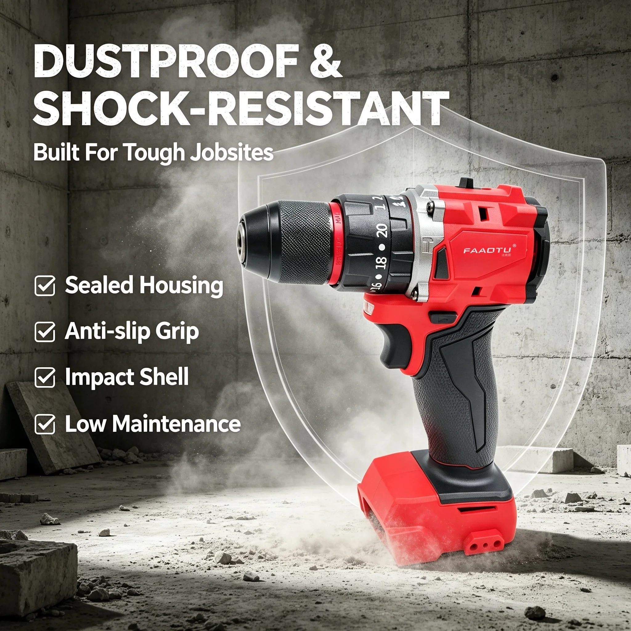 FAAOTU 18V Brushless Cordless - Power Tools Hammer recension och pris