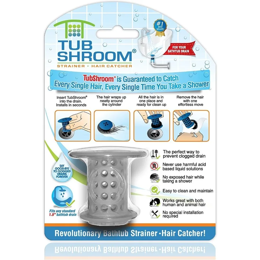 

Revolutionary Tub Drain Protector Hair Catcher Strainer Snare for Bathroom Sink Shower Drain Prevents Clogs and Keeps Plumbing
